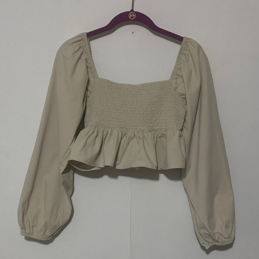 LA Hearts Ruffled Crop Top